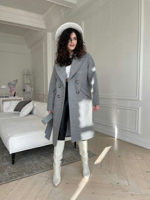 Мемфис классик кашемир меланж на трикотаже пальто — изображение 6