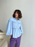 Розали софт однотонный д/р блуза