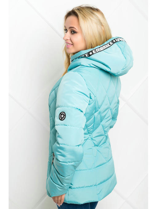 Демисезонная женская куртка мятного цвета — изображение 2