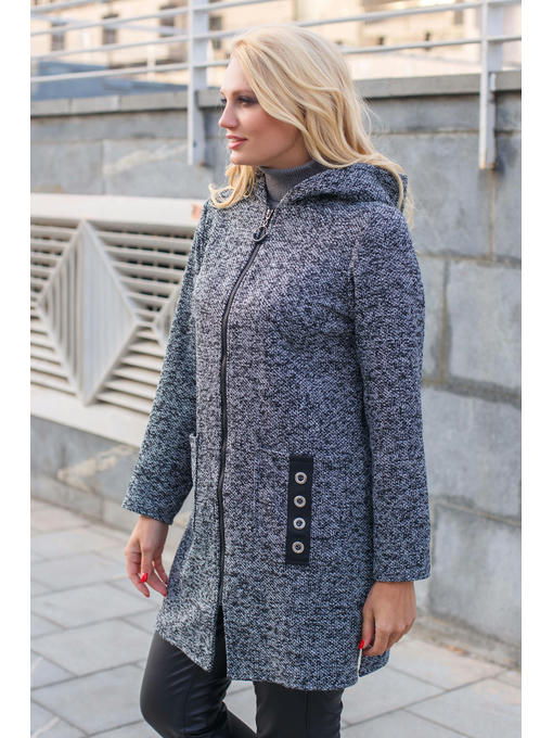 Женский кардиган букле темно-серого цвета на весну-осень — изображение 2