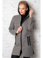 Кардиган на молнии в сером цвете