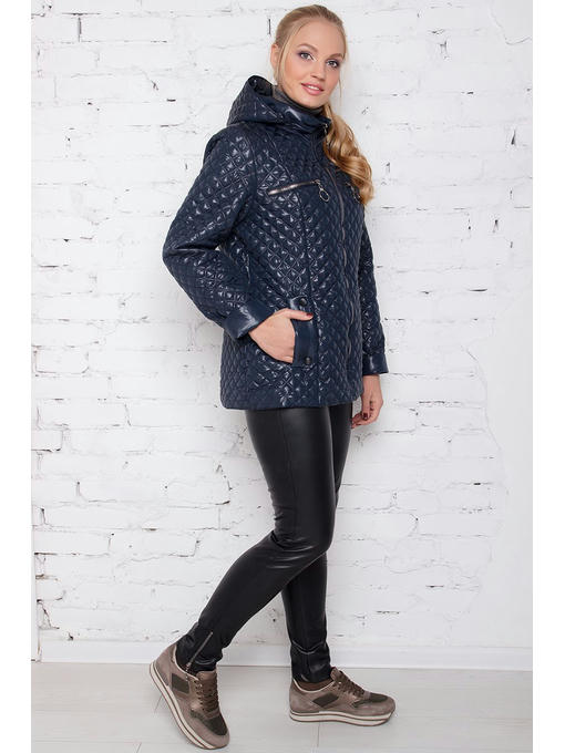 Женская куртка сезона осень весна синего цвета — изображение 5