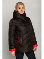 Куртка демисезонная в черном цвете на весну и осень