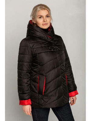 Куртка демисезонная в черном цвете на весну и осень