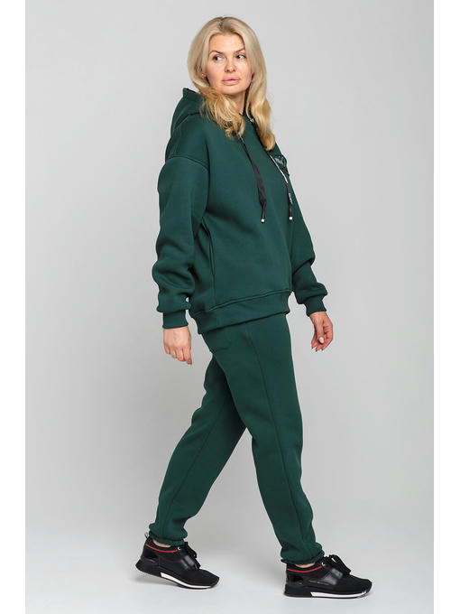 Спортивный костюм с худи зеленого цвета — изображение 3