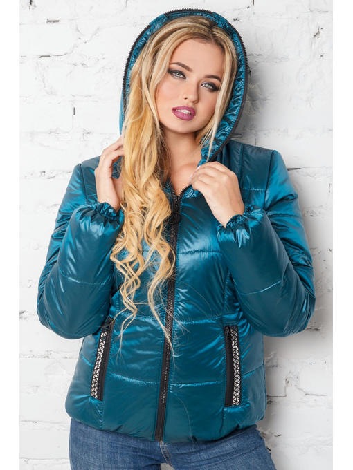 Демисезонная куртка бирюзового цвета — изображение 7