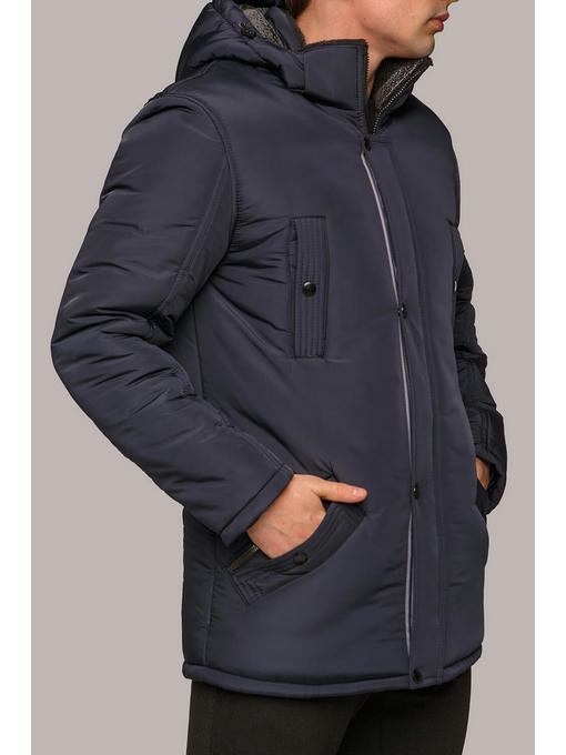 Мужская зимняя куртка темно синяя, 50-64 размеры — изображение 4