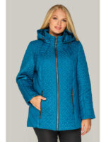 Бирюзовая женская куртка демисезон в больших размерах от