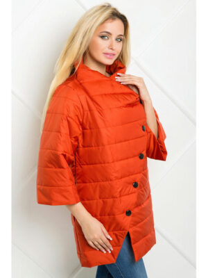 Куртка демисезонная с руковом 3/4 красного цвета