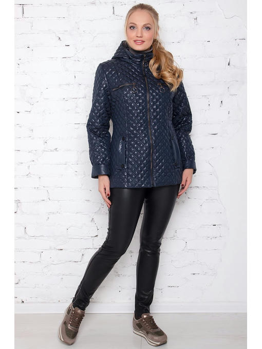 Женская куртка сезона осень весна синего цвета — изображение 4