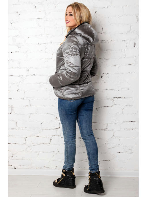 Модная женская куртка на весну, осень в цвете стали — изображение 3