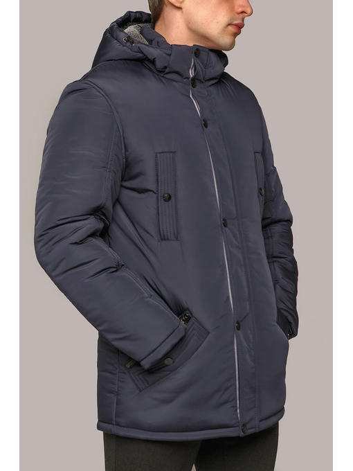 Мужская куртка темно-синяя зимняя 50-64 — изображение 3