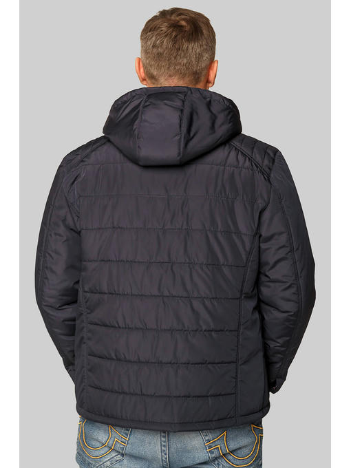 Мужская стильная демисезонная куртка синего цвета — изображение 2