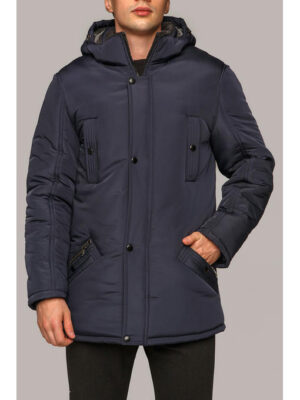 Мужская зимняя куртка темно синяя, 50-64 размеры