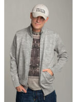 Стильная мужская кофта светло-серая