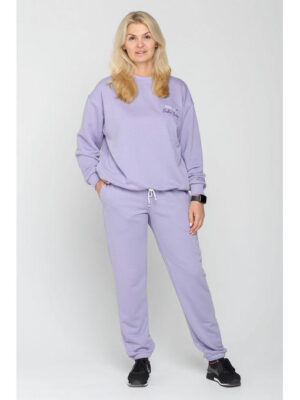 Женский спортивный костюм с худи сиреневый