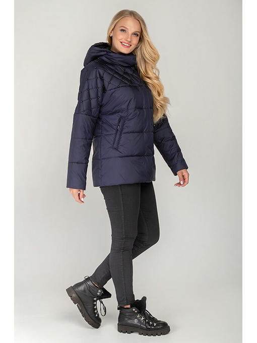 Синяя женская демисезонная куртка, 46-54 р — изображение 2