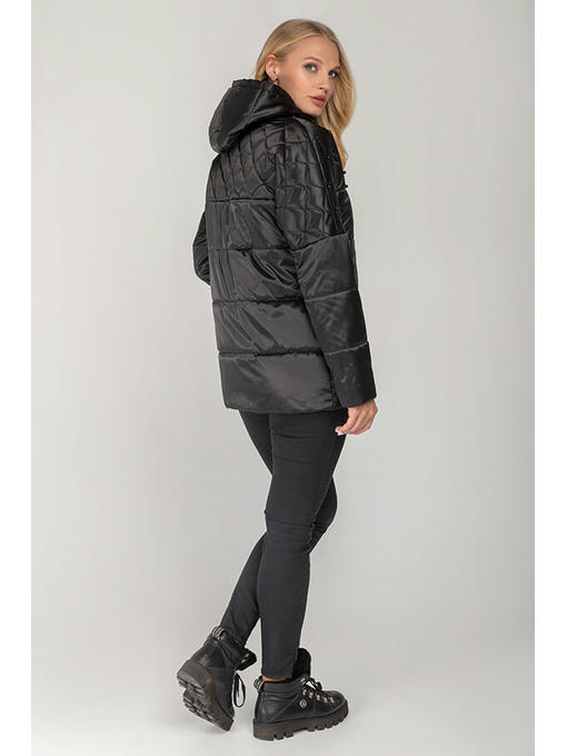 Куртка черная демисезонная женская в размерах 46-54 — изображение 4