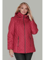 Красная демисезонная куртка с отстежным капюшоном от бренда