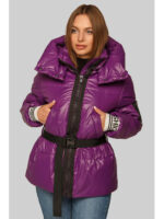 Куртка на весну / осень ультрамодного цвета фуксия с трикотажным поясом