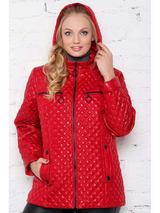 Красная женская куртка осень-весна — изображение 2