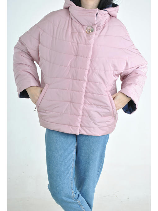 Легкая женкая куртка в цвете пудра в размерах 48-56 — изображение 4