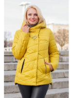 Куртка демисезонная в модном горчичном цвете на весну и осень