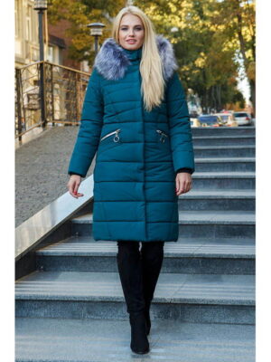 Пальто зима, цвет "волна"