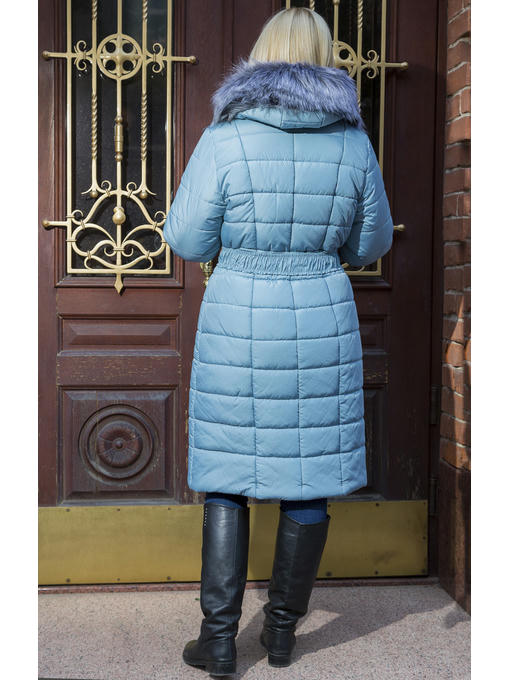 Женское пуховое пальто в цвете брокард на зиму — изображение 4