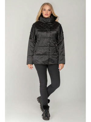 Куртка черная демисезонная женская в размерах 46-54