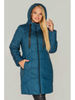 Женская демисезонная куртка в стильном цвете волны в больших размерах от бренда