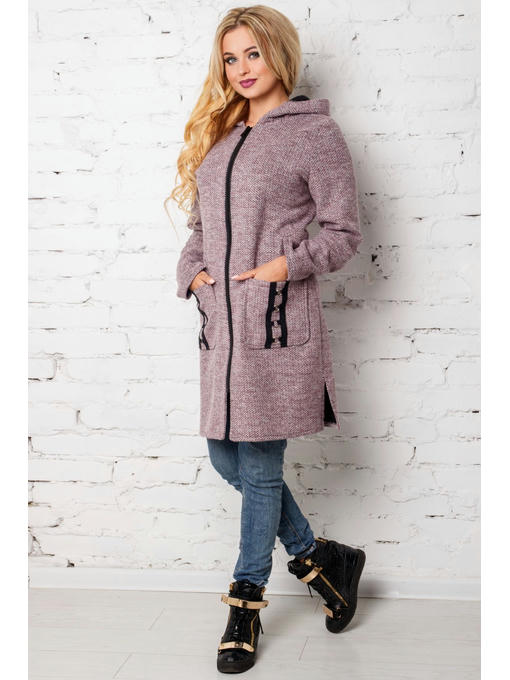 Женский кардиган трикотажный в розовом оттенке — изображение 3