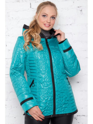 Бирюзовая женская демисезонная куртка