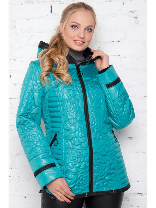 Бирюзовая женская демисезонная куртка