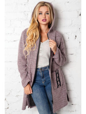 Женский кардиган трикотажный в розовом оттенке