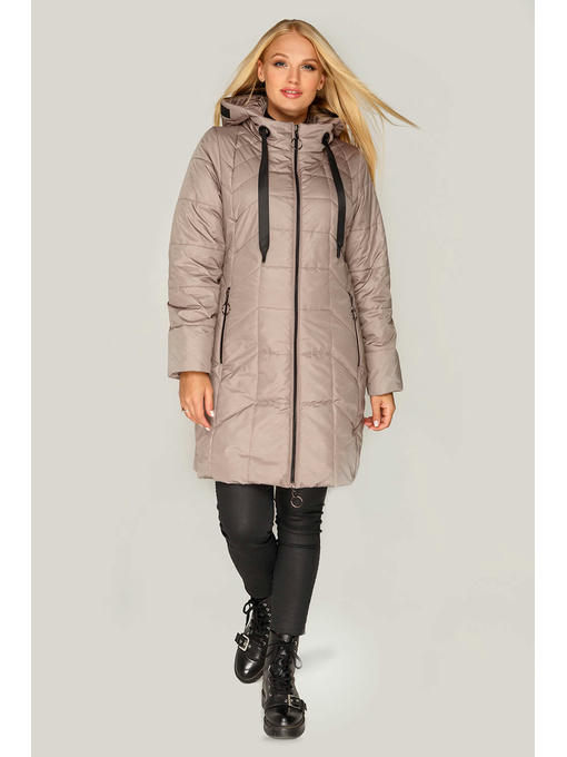 Бежевая куртка женская на демисезон в больших размерах 50-60 от — изображение 3