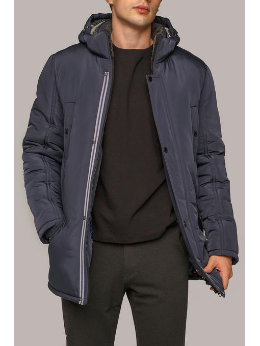 Мужская зимняя куртка темно синяя, 50-64 размеры — изображение 3