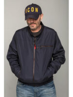 Мужская универсальная ветровка на весну-осень темно-синяя