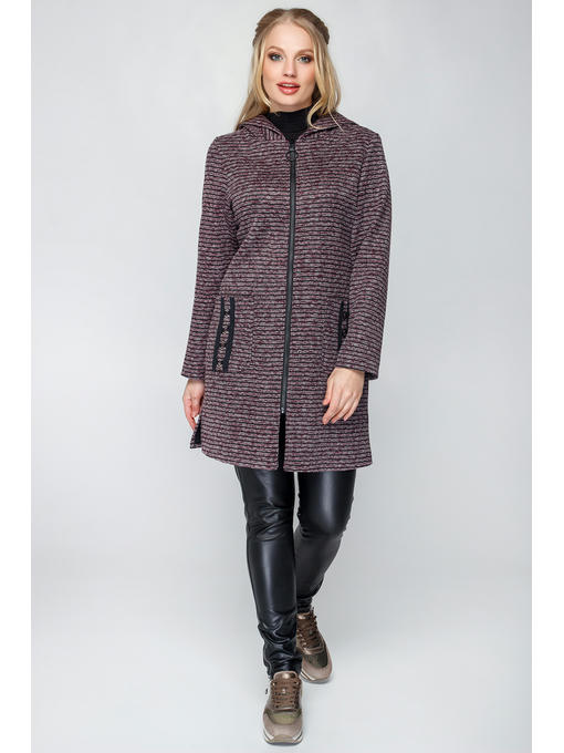 Кардиган женский трикотажный темно-розовый — изображение 3