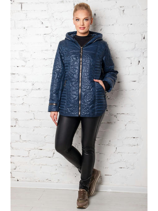 Стильная демисезонная куртка в синем цвете — изображение 3