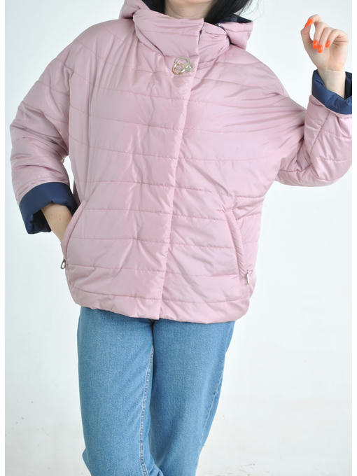 Легкая женкая куртка в цвете пудра в размерах 48-56 — изображение 5