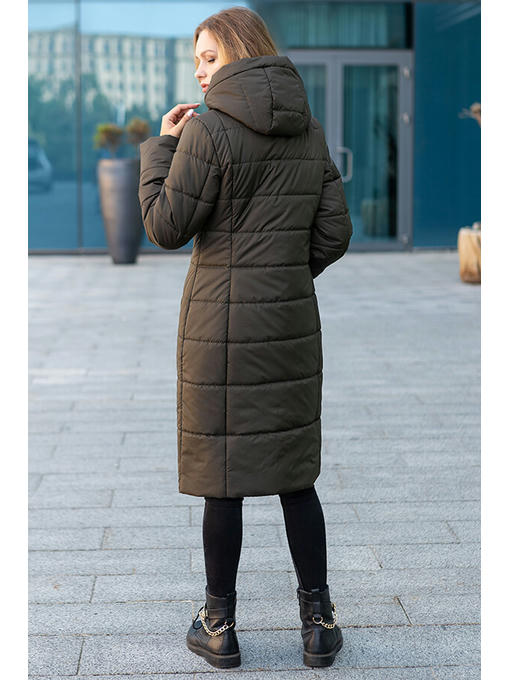 Пальто-куртка осень / весна цвета хаки — изображение 7