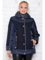 Куртка темно-синяя демисезонная с потайным капюшоном