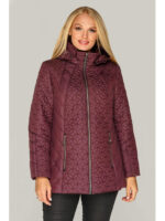 Женская осенне-весенняя куртка цвета марсала в больших размерах от бренда