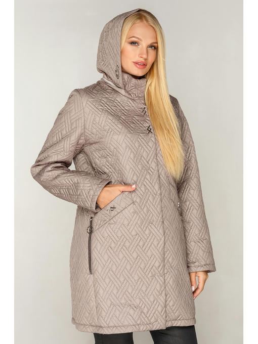 Демисезонная женская куртка стеганая, бежевого цвета от — изображение 5