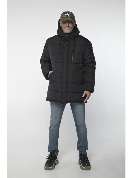 Стильная мужская зимняя куртка черного цвета — изображение 5