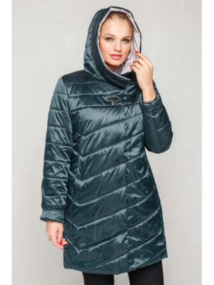 Куртка демисезон в темно-зеленом цвете с 50 по 60 размеры