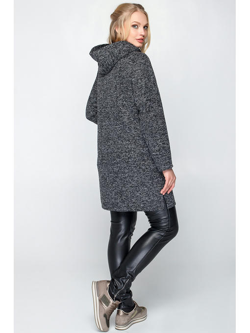 Кардиган женский трикотажный темно-серый — изображение 4