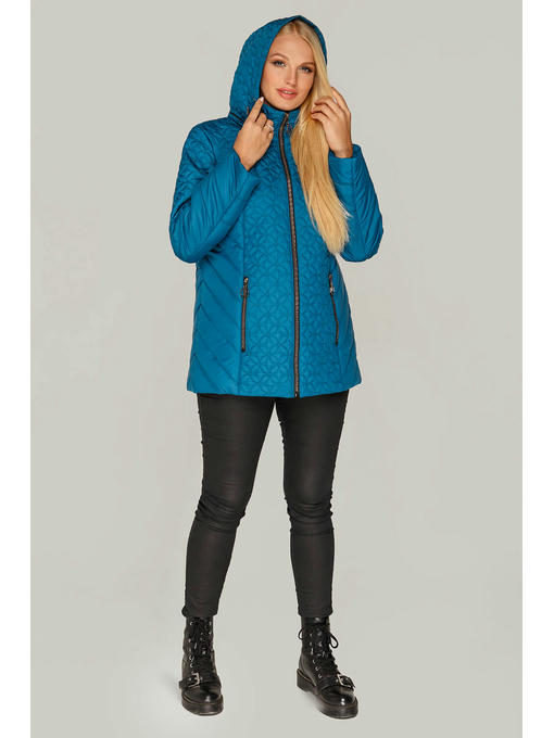 Бирюзовая женская куртка демисезон в больших размерах от — изображение 5