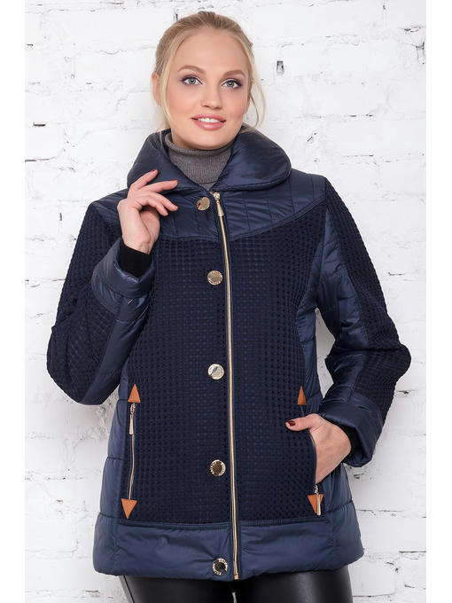 Куртка темно-синяя демисезонная с потайным капюшоном — изображение 2